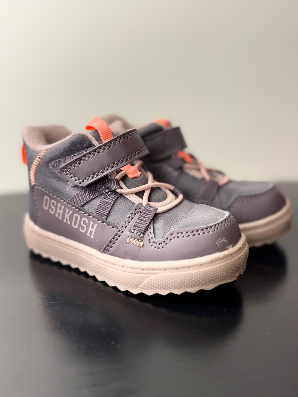 OshKosh B'gosh Gray and Pink Toddler Sneakers